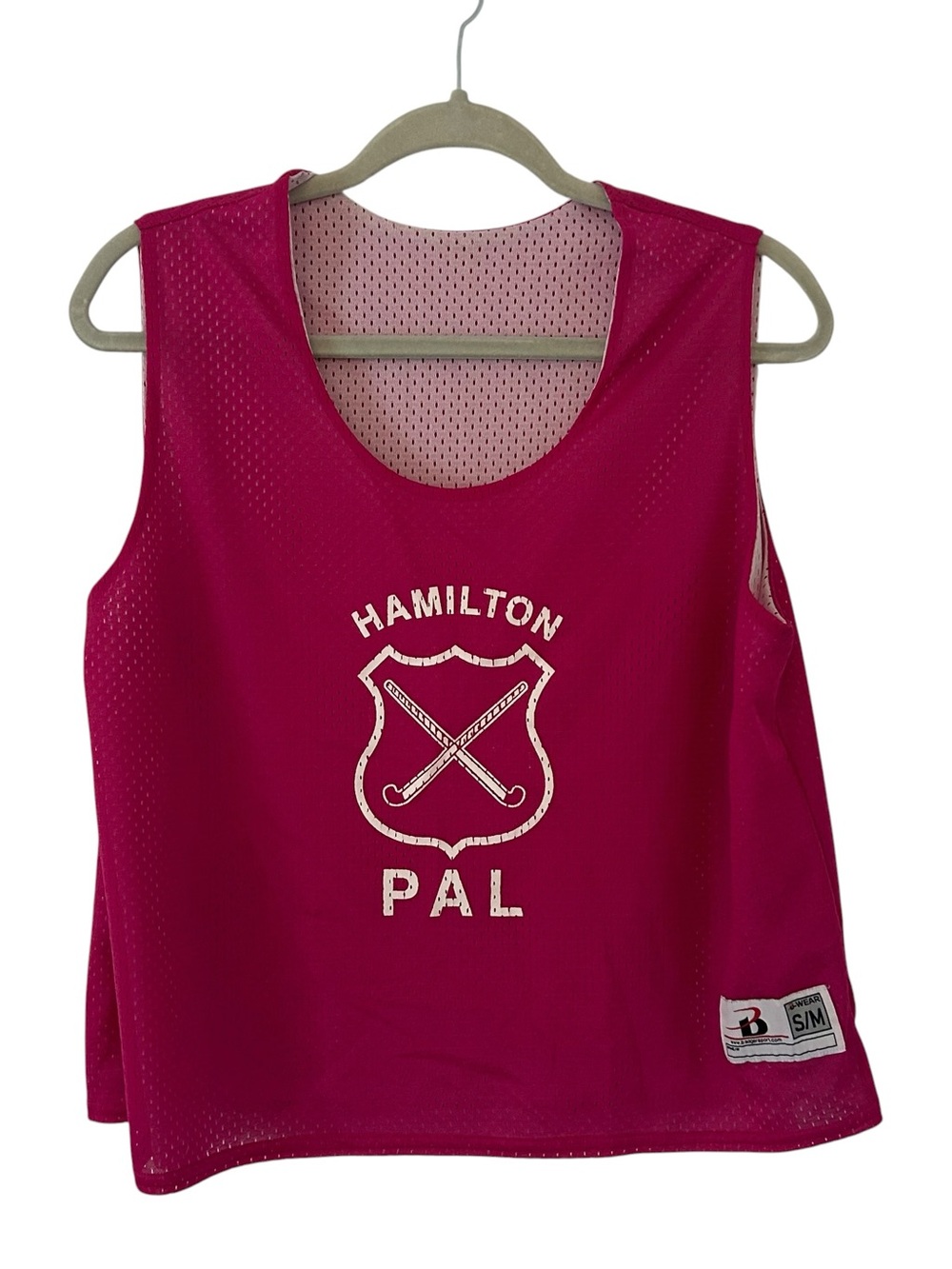 Hot Pink & White Hamilton PAL Field Hockey Athletic Jersey Top Shirt Women’s S/M